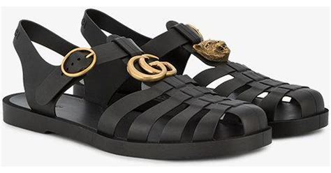 gucci black jelly sandals|gucci unisex sandals.